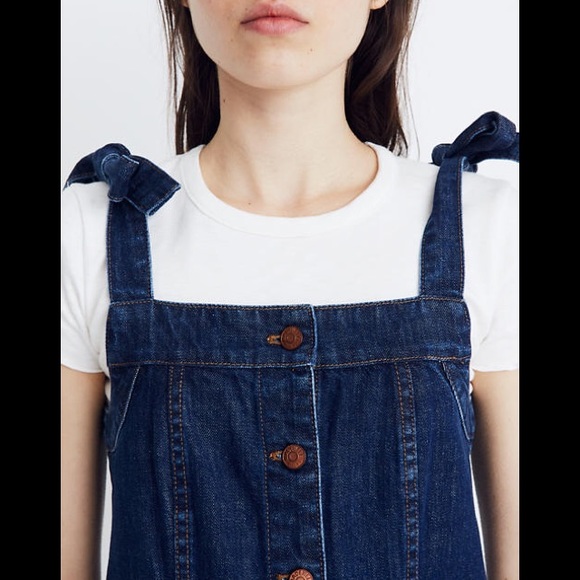 - Madewell Denim Tie-Strap Mini Dress - Picture 5 of 12